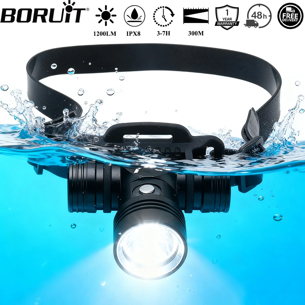 Photography Using Lighting - BORUiT B14 1200LM LED Latarka Nurkowa
