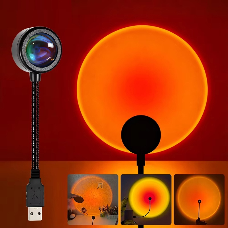 Photography Lighting And Background - Kolorowa lampa USB z efektem zachodu