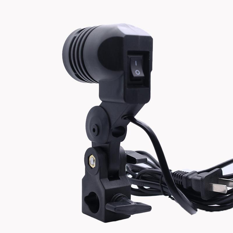 Photography Lighting Tools - Czarny kabel 1.8M z gniazdem E27,