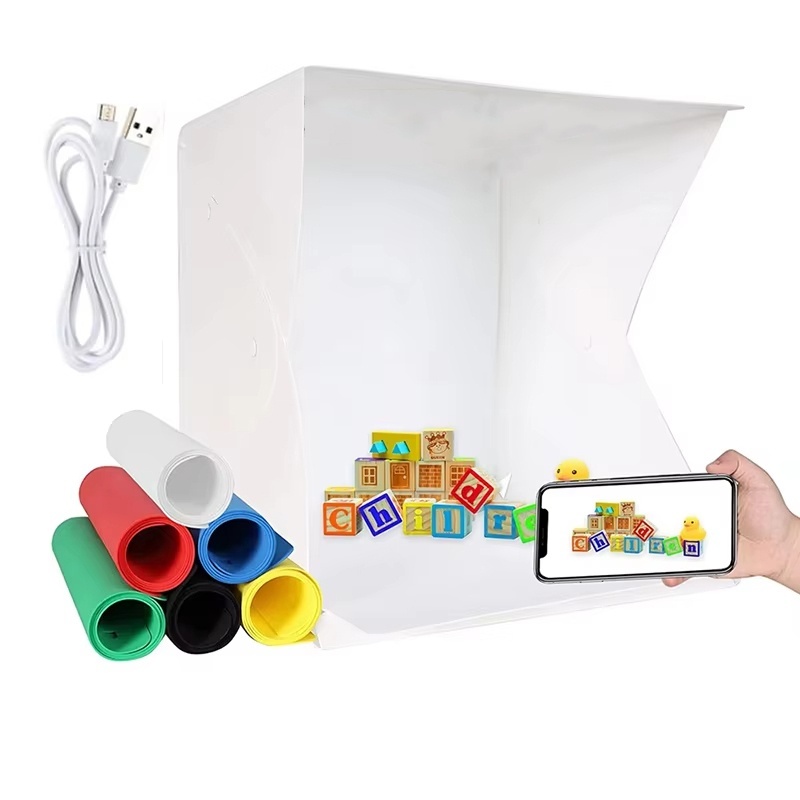 Photography Lighting And Background - Składany Lightbox Przenośny Zestaw Oświetlenia LED