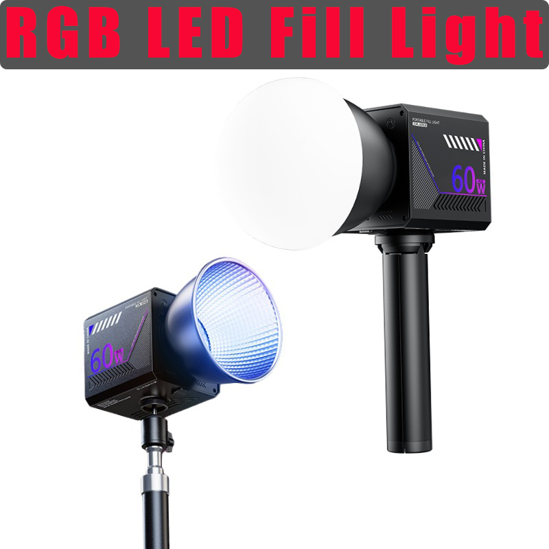 Photography Lighting And Background - Lampa wideo RGB 60W, przenośna lampa
