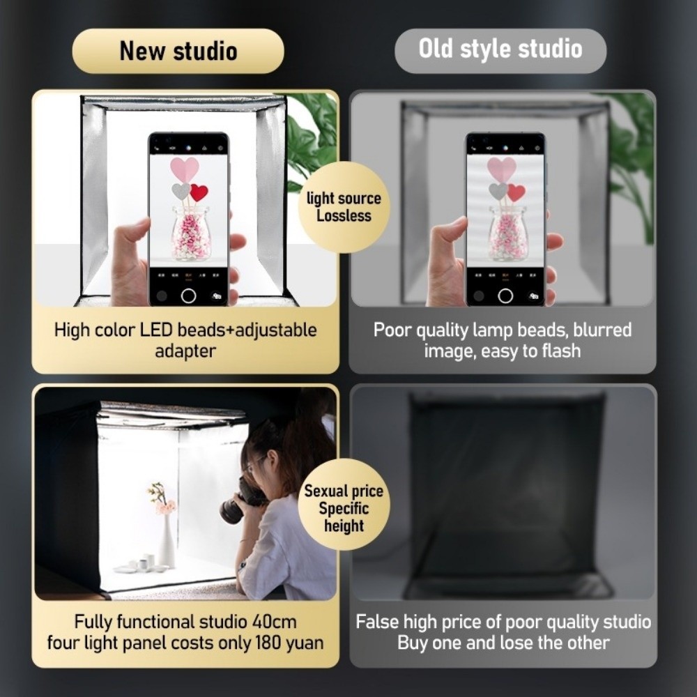Mini softbox LED 45/65 cm z tł – Photography Lighting And Background recenzja i cena