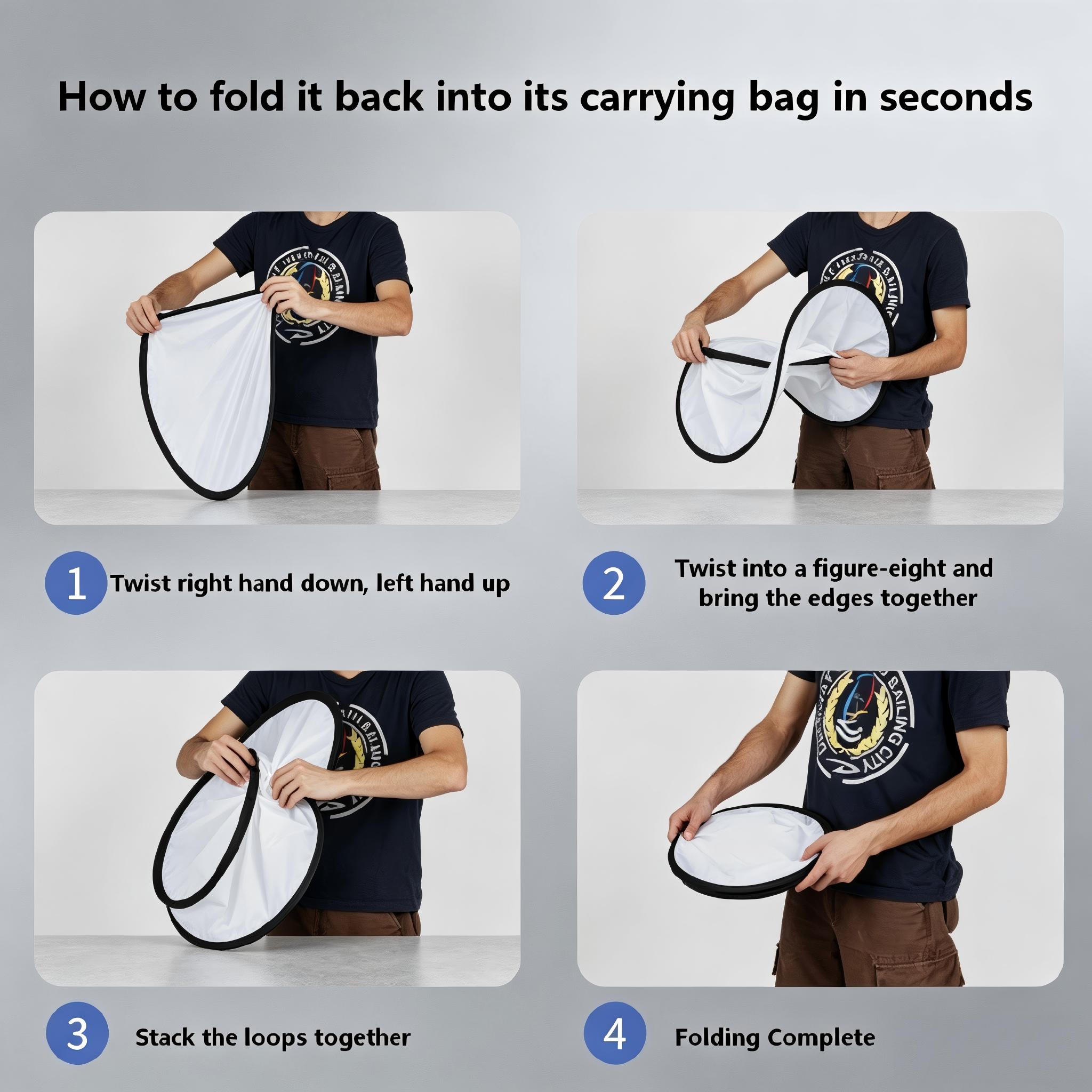 Odbłyśnik fotograficzny 2 w 1, – Photography Lighting Kit Portable recenzja i cena